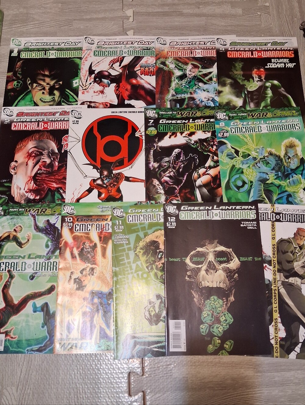 Green Lantern Emerald Warriors 1-13 Guy Gardner DC comic book set. Complete Set